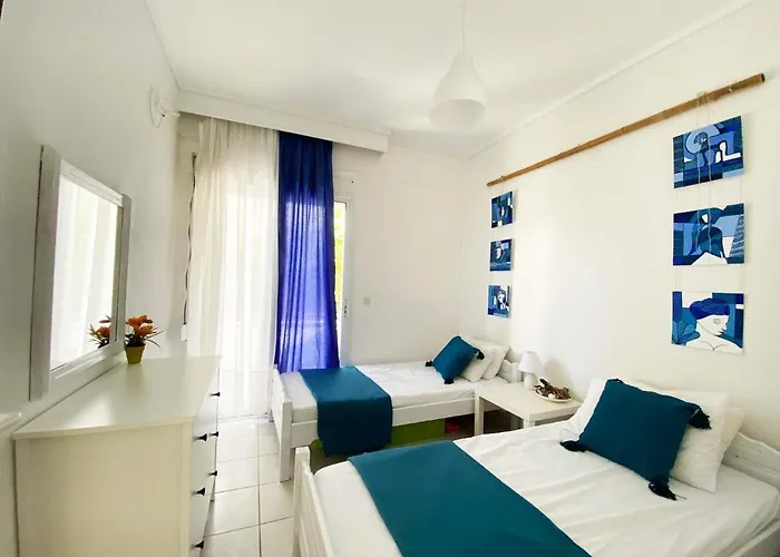 Cozy In Skala Fourkas, 2 Bedroom 100m/beach Apartamento *